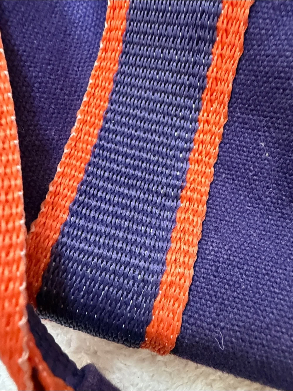 NFL Navy and Orange Canvas Tote Bag